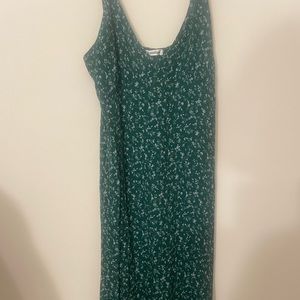 Reformation green floral midi dress